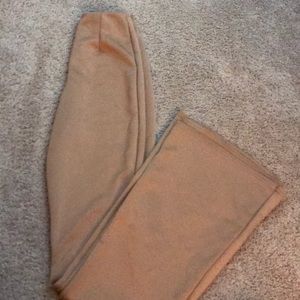 Tan high waist wide leg pants